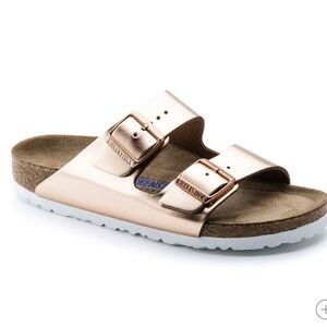 BIRKENSTOCK Arizona Soft Footbed Metallic Copper